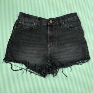 BDG Black Distressed Jean Shorts. 
Size 29
Raw hem